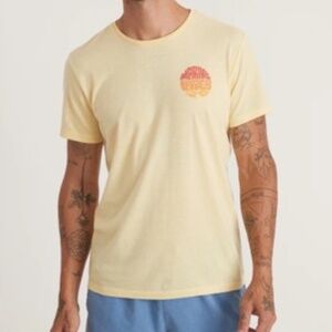 Marine Layer ReSpun Pale Banana Yellow Supima Modal Graphic Tee T-shirt